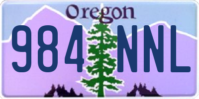 OR license plate 984NNL