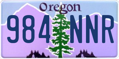 OR license plate 984NNR