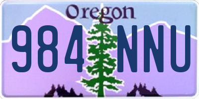 OR license plate 984NNU