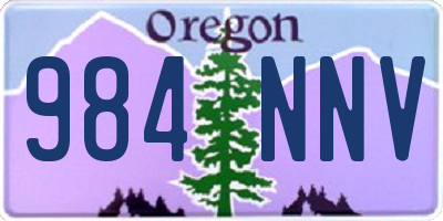 OR license plate 984NNV