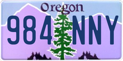 OR license plate 984NNY