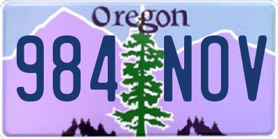 OR license plate 984NOV