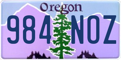 OR license plate 984NOZ