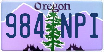OR license plate 984NPI