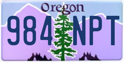OR license plate 984NPT