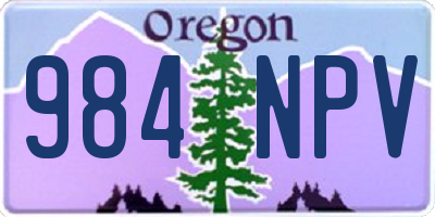 OR license plate 984NPV