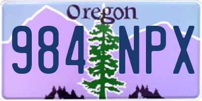 OR license plate 984NPX