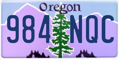 OR license plate 984NQC