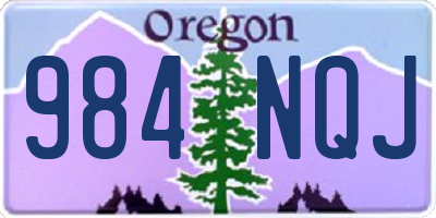 OR license plate 984NQJ