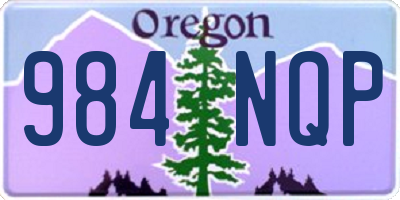 OR license plate 984NQP
