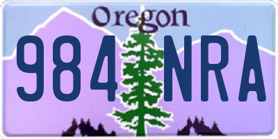 OR license plate 984NRA