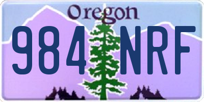 OR license plate 984NRF
