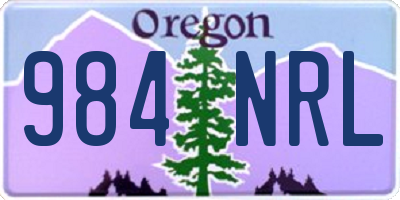 OR license plate 984NRL