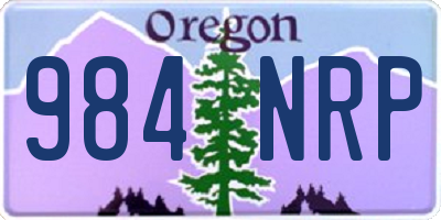 OR license plate 984NRP