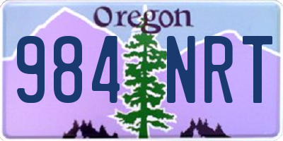 OR license plate 984NRT