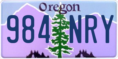 OR license plate 984NRY
