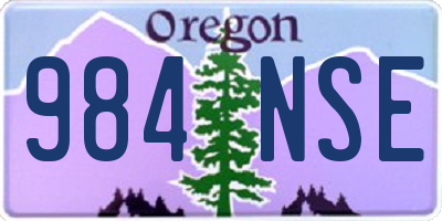 OR license plate 984NSE
