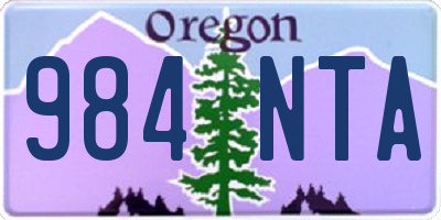 OR license plate 984NTA