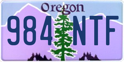 OR license plate 984NTF