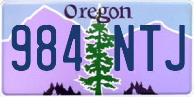 OR license plate 984NTJ