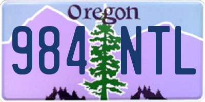 OR license plate 984NTL