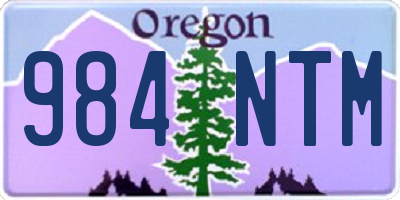 OR license plate 984NTM