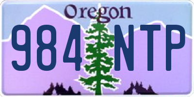 OR license plate 984NTP