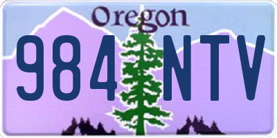 OR license plate 984NTV