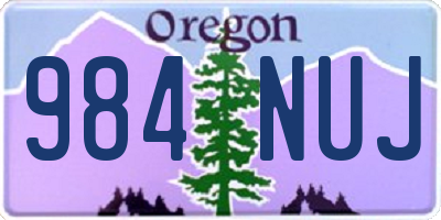 OR license plate 984NUJ