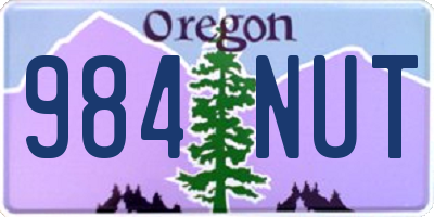 OR license plate 984NUT