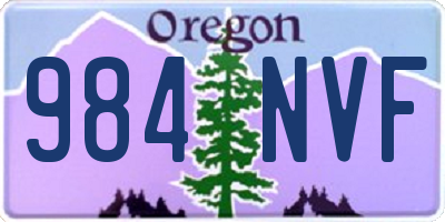 OR license plate 984NVF