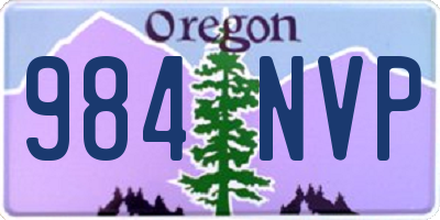 OR license plate 984NVP