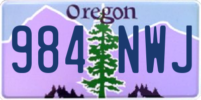 OR license plate 984NWJ