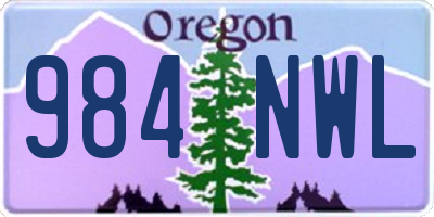 OR license plate 984NWL