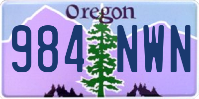 OR license plate 984NWN