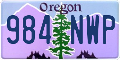 OR license plate 984NWP