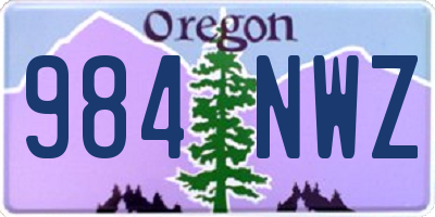 OR license plate 984NWZ
