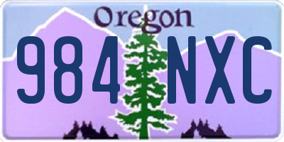 OR license plate 984NXC