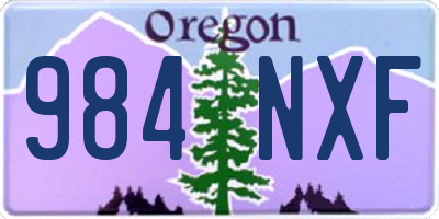 OR license plate 984NXF