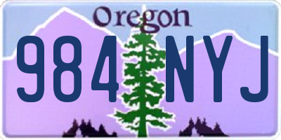 OR license plate 984NYJ