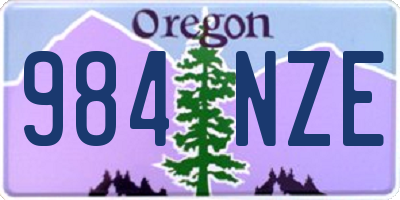 OR license plate 984NZE