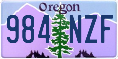 OR license plate 984NZF