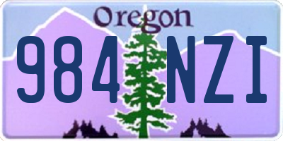OR license plate 984NZI