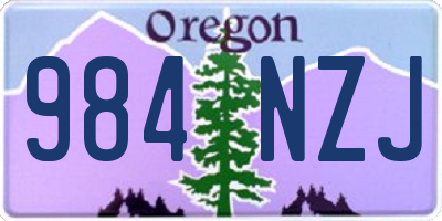 OR license plate 984NZJ
