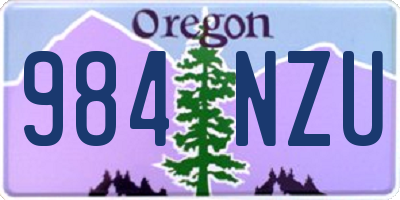 OR license plate 984NZU