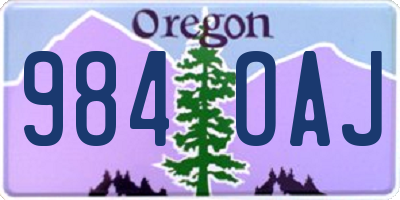 OR license plate 984OAJ