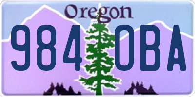 OR license plate 984OBA
