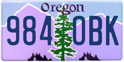 OR license plate 984OBK