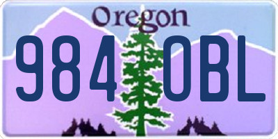 OR license plate 984OBL