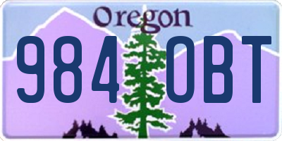 OR license plate 984OBT